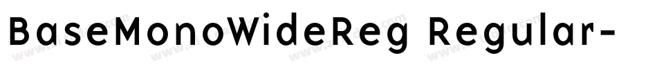 BaseMonoWideReg Regular字体转换